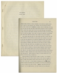 Moe Howards 12pp. Original Outline, Circa April 1937, for The Three Stooges Film Playing the Ponies, Titled as Racing Short -- Very Good Plus Condition